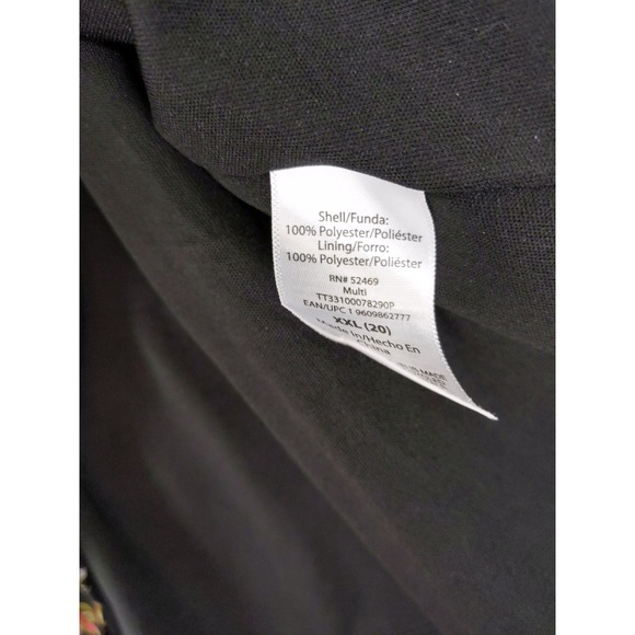 Time and Tru Floral Print Long Sleeve Casual Dress Tunic Ruffle Sz XXL - Picture 8 of 9